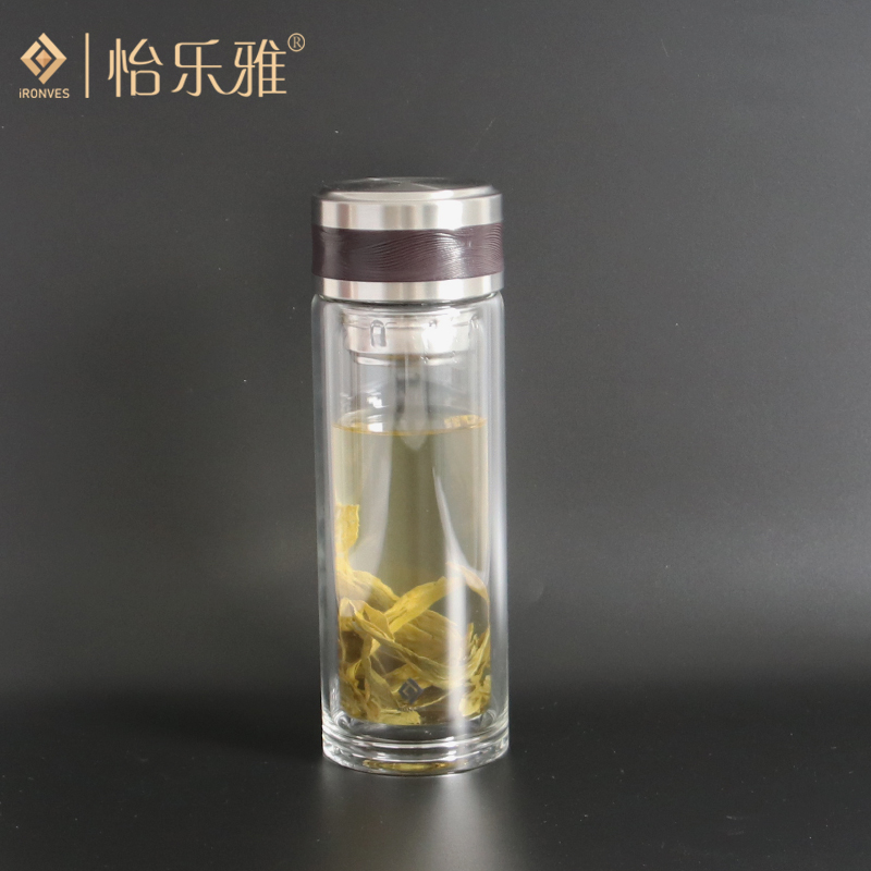 源头怡乐雅 时尚双层玻璃杯  YLYS-C4