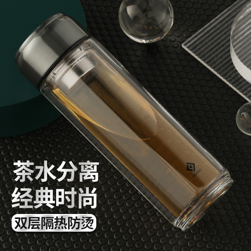 怡乐雅 商务双层玻璃杯 YLYC-230