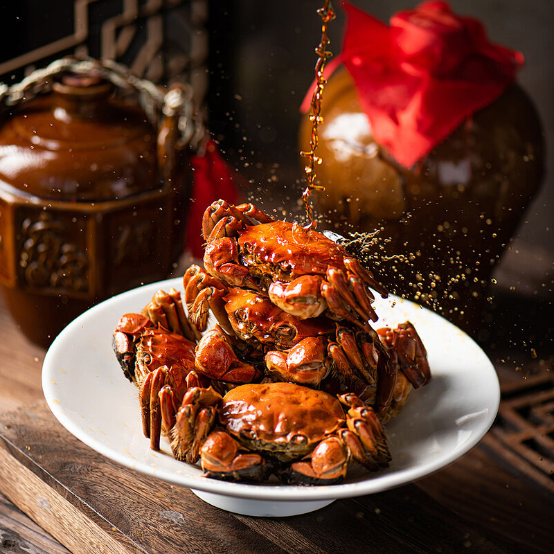 苏霸王花雕醉蟹精品全母蟹2.7-2.4两*4只/盒900g买一送一到手2盒8只