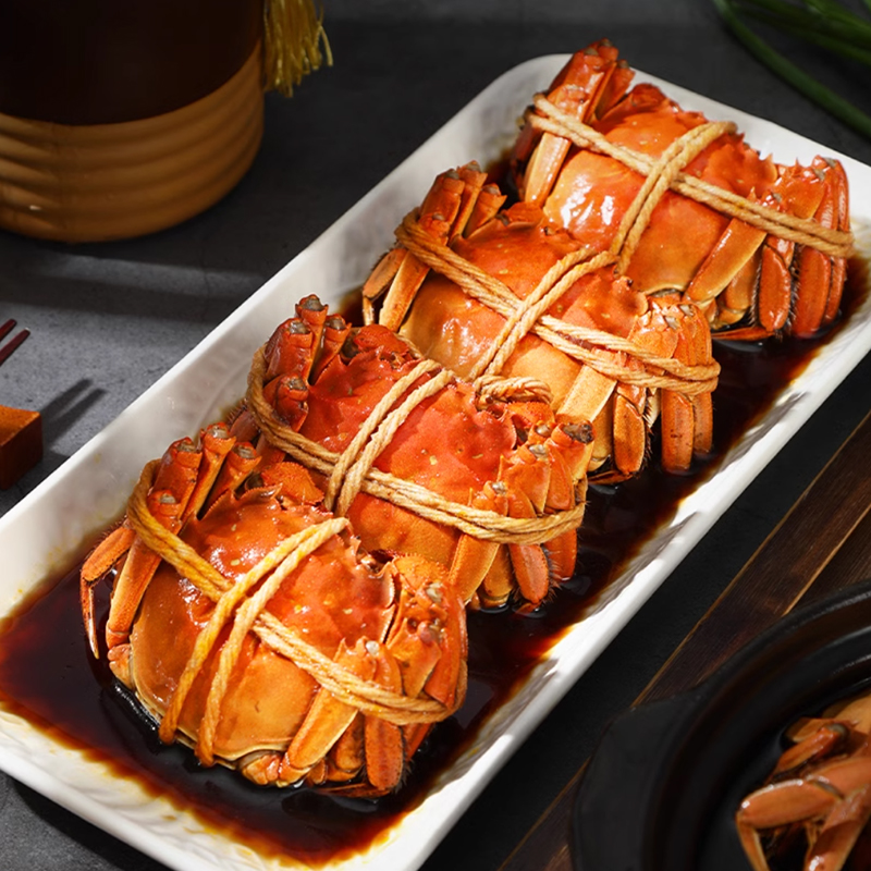 苏霸王花雕醉蟹精品全母蟹3.4-3.0两*3只/盒900g买一送一到手2盒6只