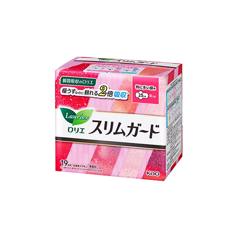 花王（kao）乐而雅S零触感超薄系列卫生巾25cm19枚/包	AJC054283