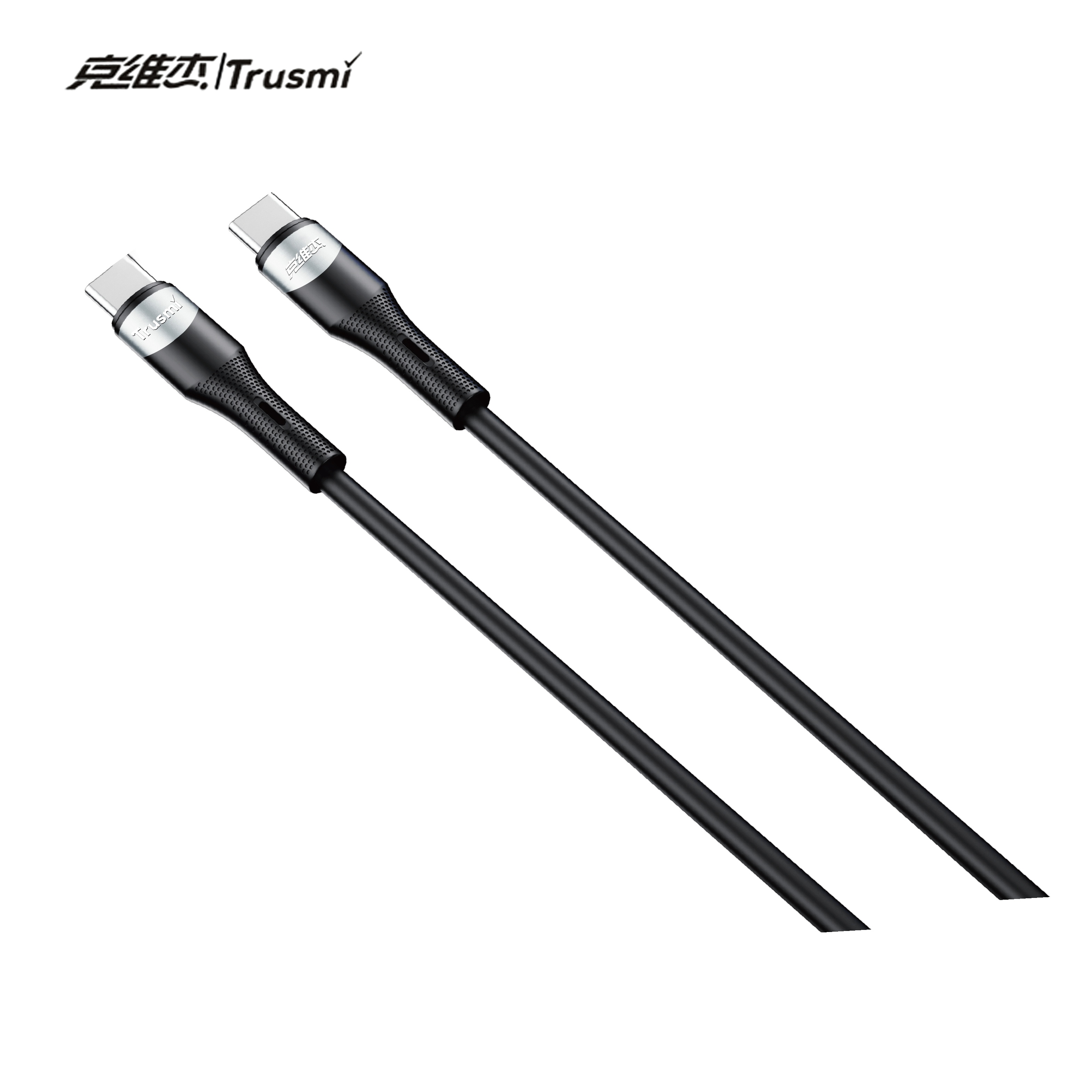 克维杰100W C to C 硅胶数据线， 黑色，1米CA34-080