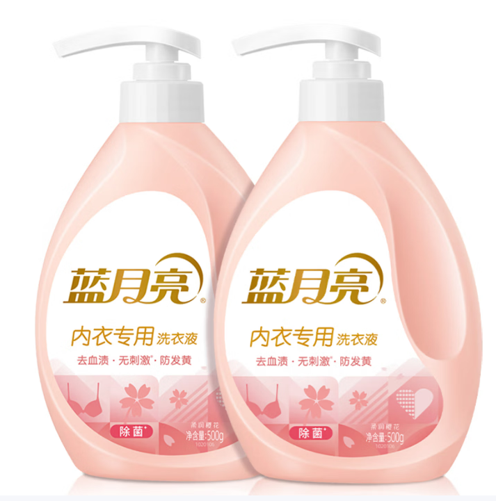 蓝月亮 柔润樱花内衣专用洗衣液500g*2	BJC08-81000312