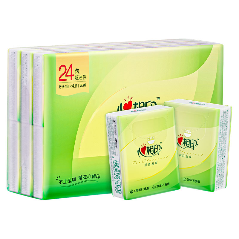 C3624 心相印茶语丝享系列四层超迷你纸手帕24包x1条装