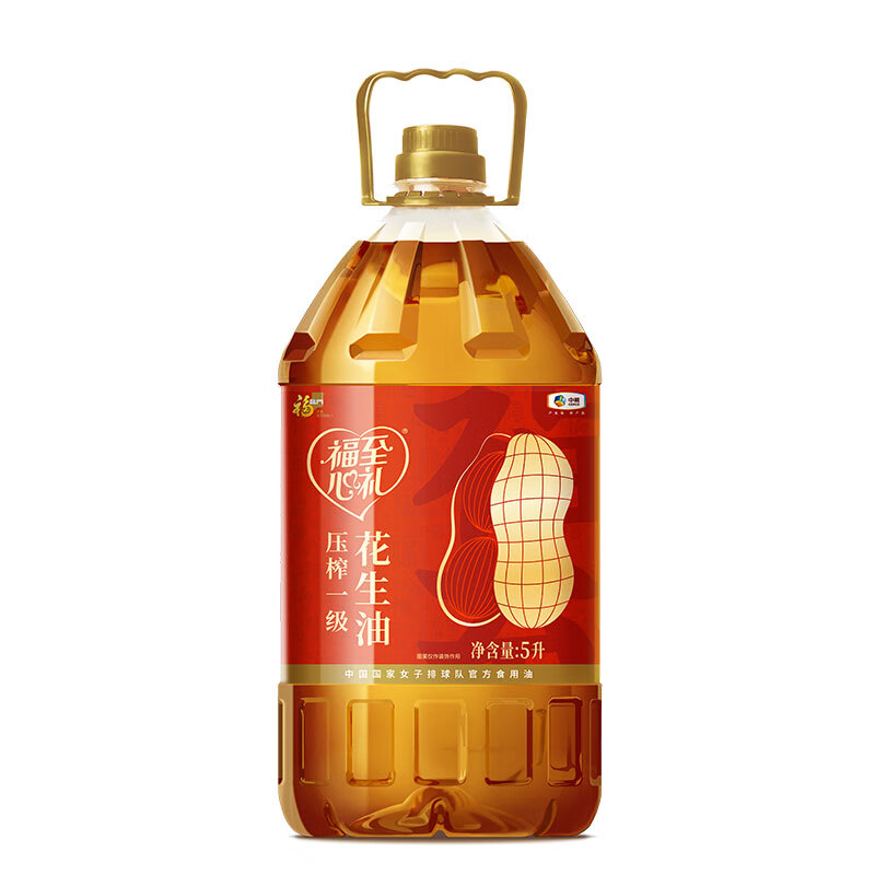 代发福临门福至心礼压榨一级花生油 5L   中粮出品