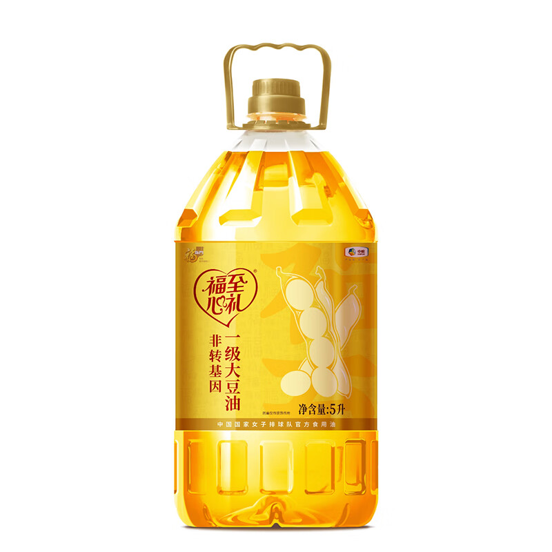 源头福临门福至心礼非转基因一级大豆油5L