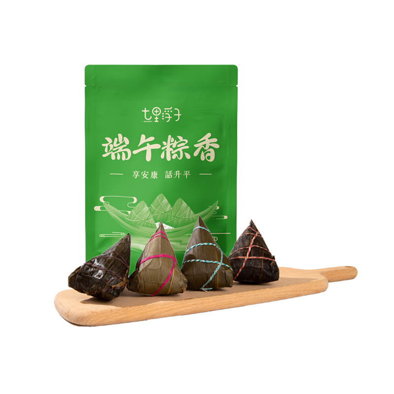七里浮子粽香组合B (金丝蜜枣粽2只+红袍豆沙粽2只)400g