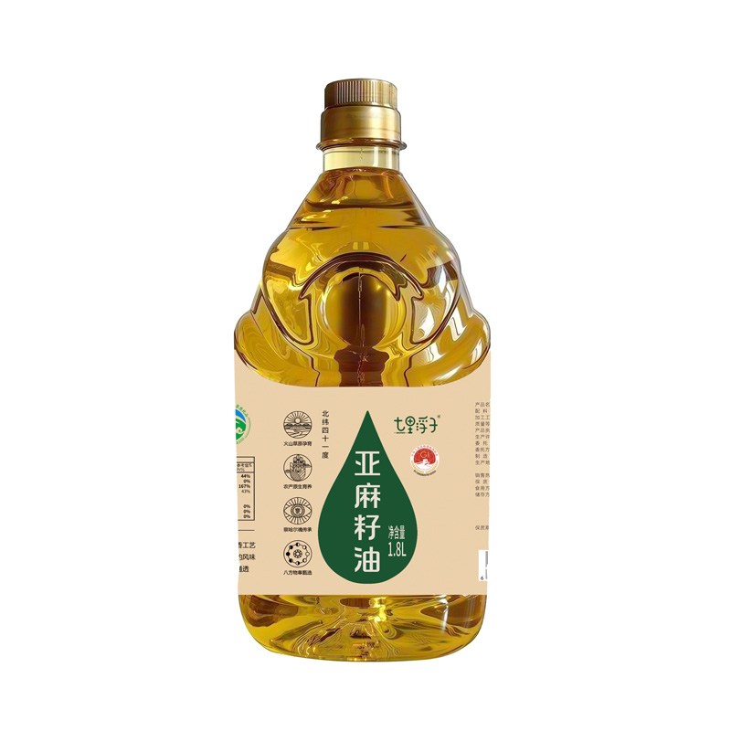 代发七里浮子一级冷榨亚麻籽油1.8L
