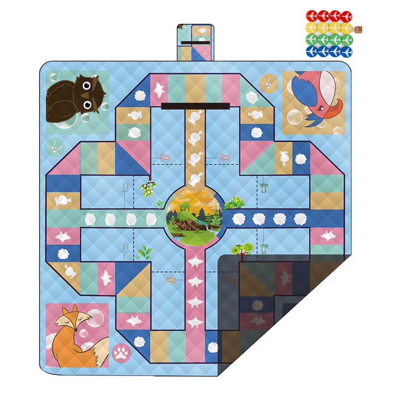 代发徽羚羊 云憩 机洗野餐垫 200*200cm  飞行棋：HLY-YCD-23001