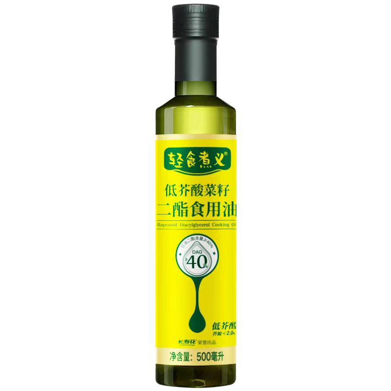 轻食煮义二酯油40%DAG含量 低芥酸菜籽食用油 500mL