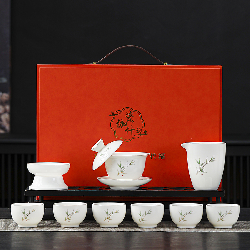 源头瓷伽什竹韵清风茶具套装CJS-YZY-015