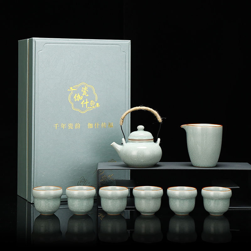 源头瓷伽什冰心玉壶茶具套装CJS-RY-002