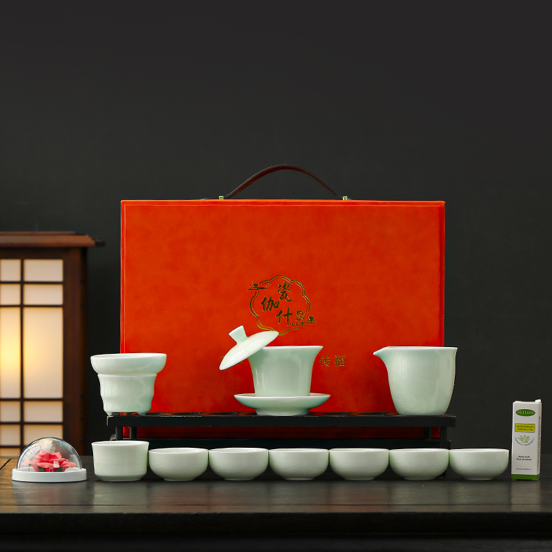 源头瓷伽什春暖花开茶具套装 CJS-GY-002