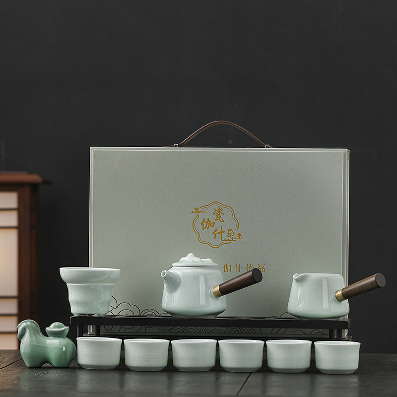 源头瓷伽什山和景明茶具套装CJS-GEYAO-001