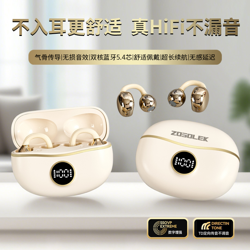 致尚丽和ZOSOLEK真无线开放式不入耳数显蓝牙耳机E101