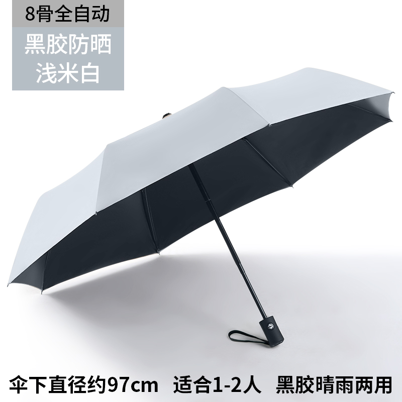 路悠悠自动黑胶晴雨伞ZC8602