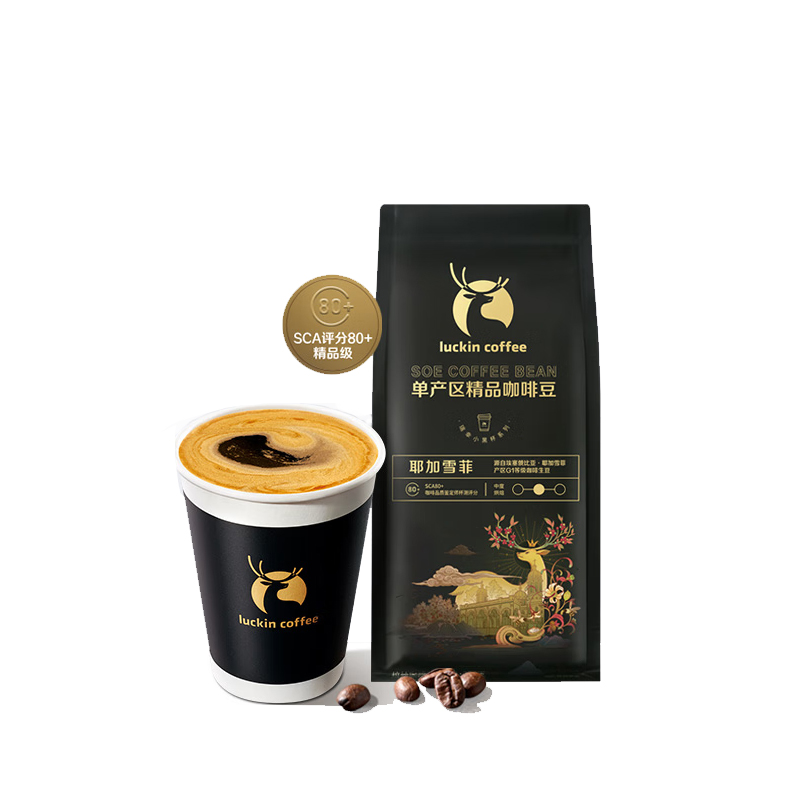 瑞幸SOE 耶加雪菲咖啡豆250g/袋