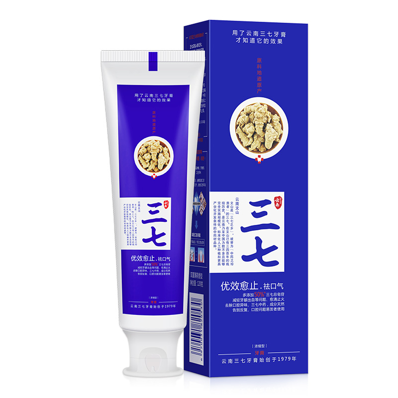 云南三七优效愈止祛口气牙膏120g　