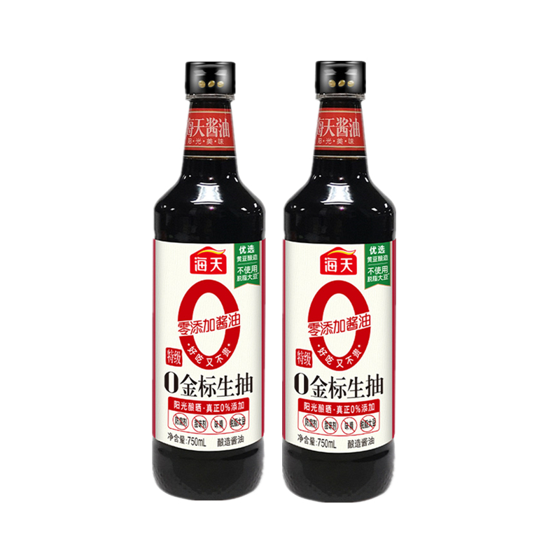 海天0金标生抽750ml*2