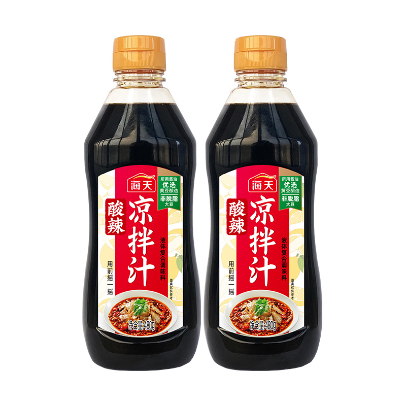 海天酸辣凉拌汁PET瓶480g*2瓶