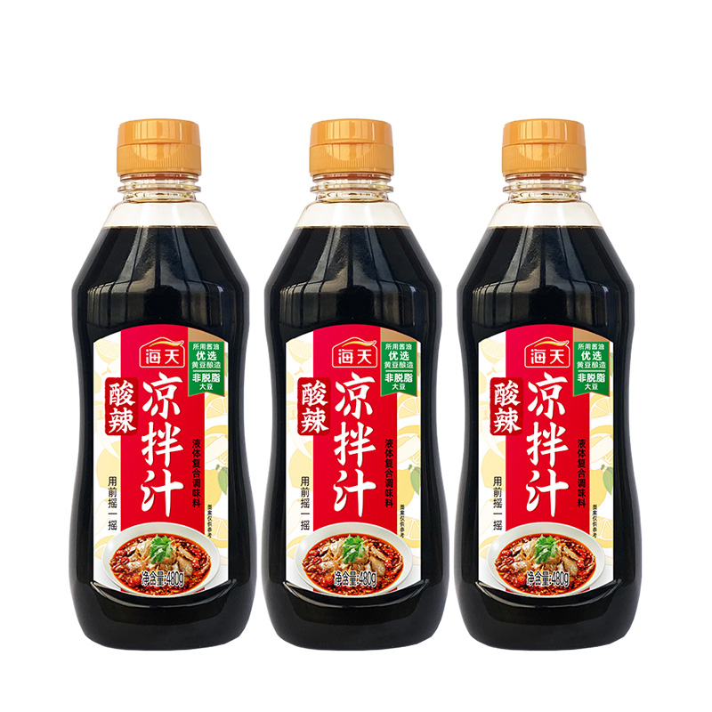 海天酸辣凉拌汁PET瓶480g*3瓶
