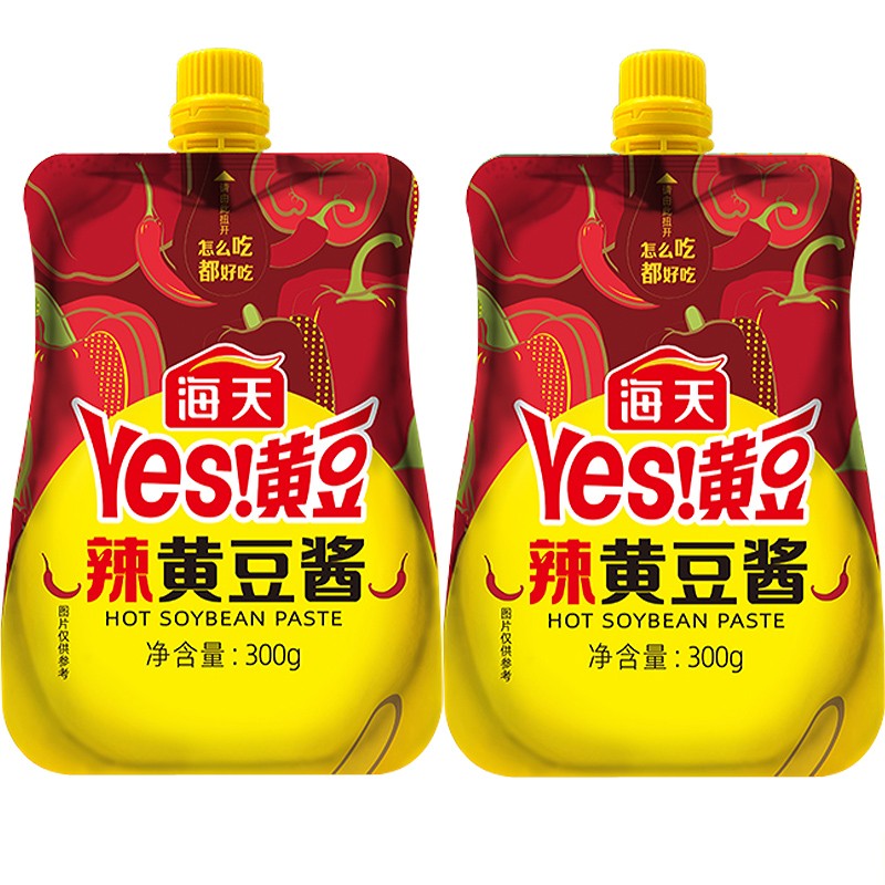 海天辣黄豆酱300g*2袋