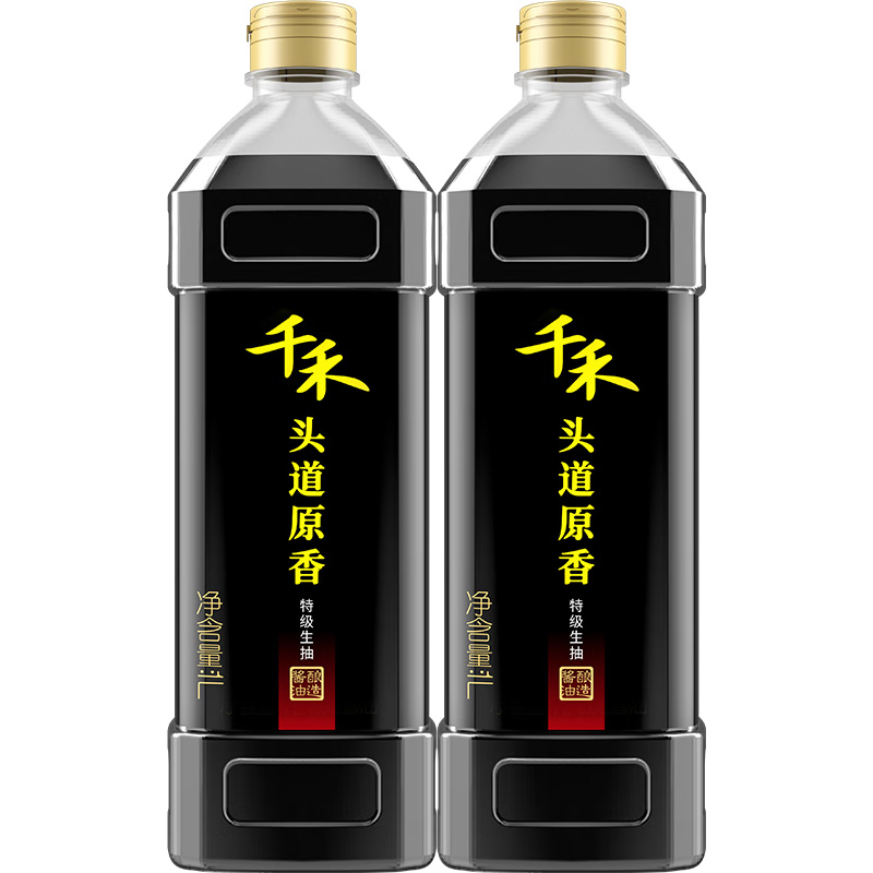 荐代发千禾头道原香特级生抽1L*2瓶