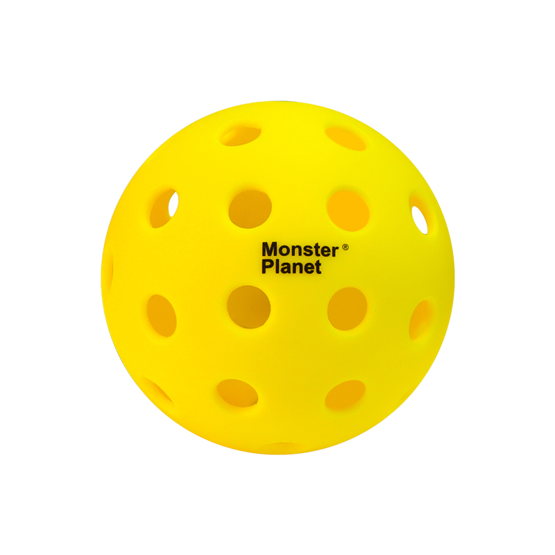 荐代发Monsterplanet怪兽星球匹克球黄色40孔室外球12个装