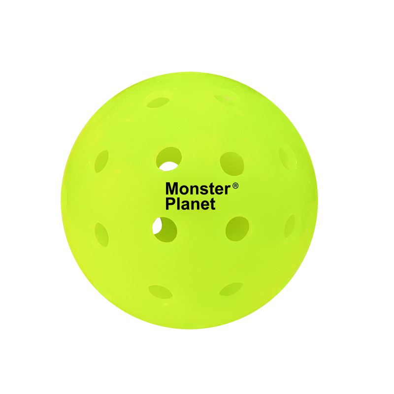 荐代发Monsterplanet怪兽星球匹克球绿色滚塑球40孔比赛球6个装