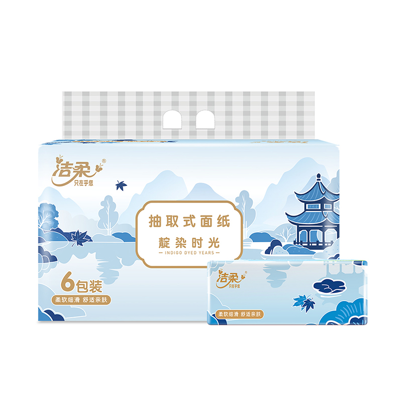 代发洁柔牌甄选软抽纸 TR097202A 3层100抽180x133mm*6包（6包*1提）