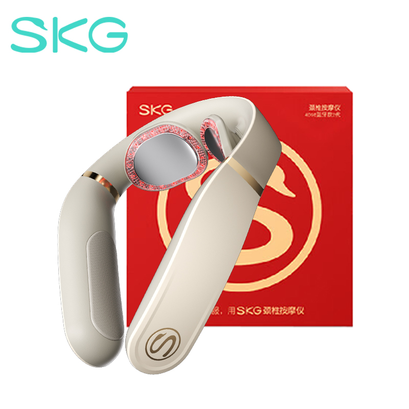 SKG颈椎脉冲按摩仪4098三代 米金色