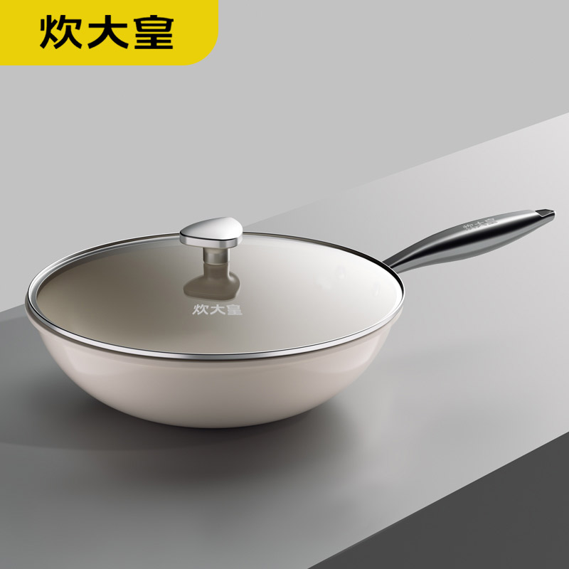 炊大皇白玉陶瓷炒锅 CG32BY