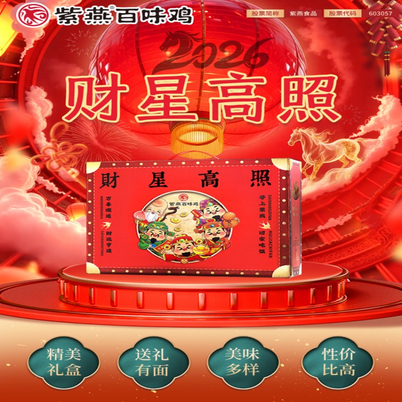 荐代发紫燕百味鸡   财星高照680g