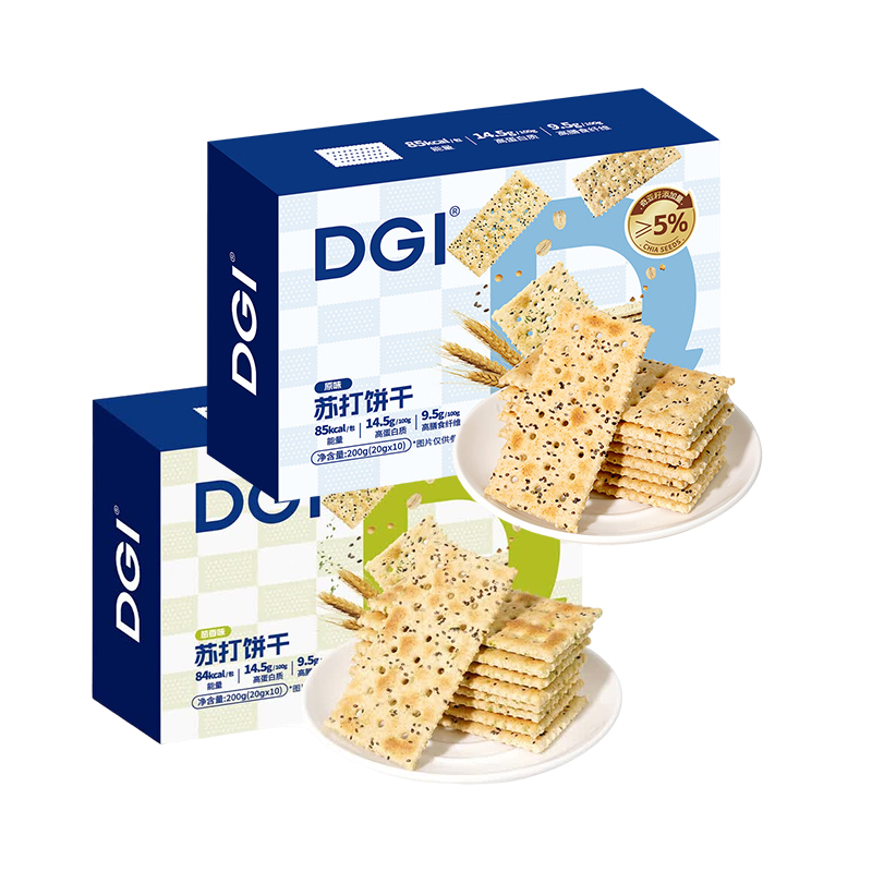 DGI苏打饼干2盒装400g（原味+葱香味）